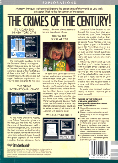 Where in the World is Carmen Sandiego? — box-2D-back (US)