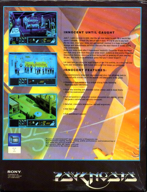 Innocent Until Caught — box-2D-back (US)