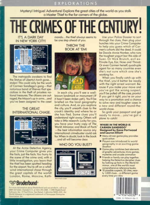 Where in the World Is Carmen Sandiego? — box-2D-back (US)