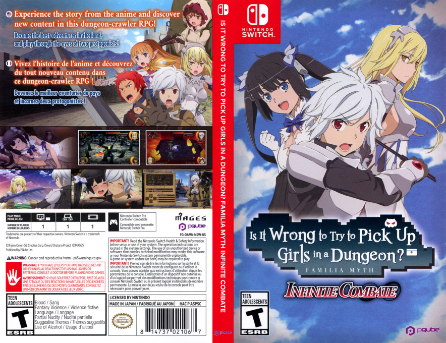 Is It Wrong to Try to Pick Up Girls in a Dungeon? Familia Myth Infinite Combate — box-texture (US)