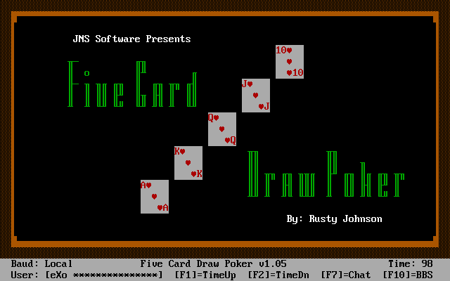 Five Card Draw Poker box art