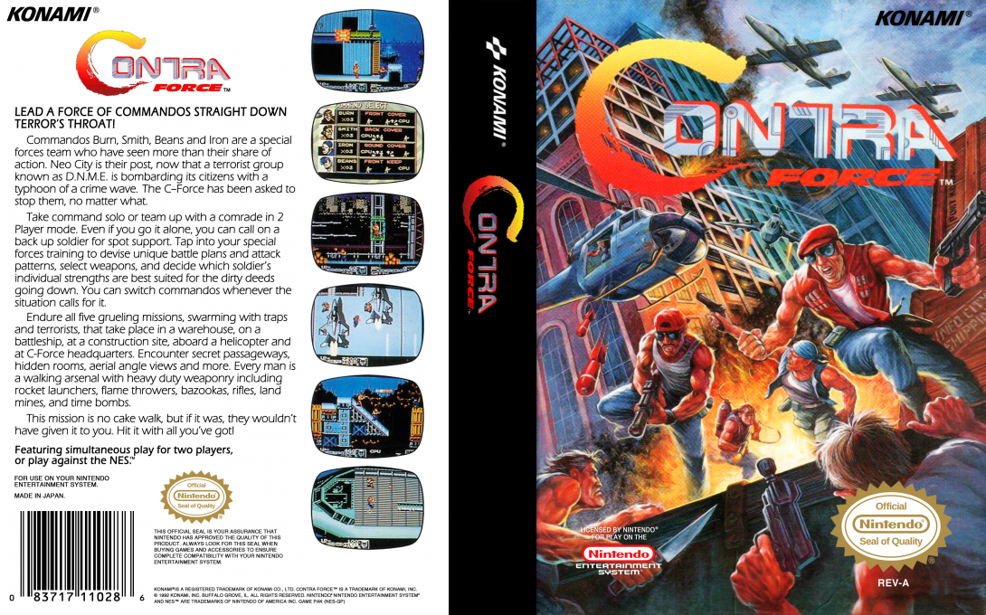 Super Contra 6 — box-texture (US)