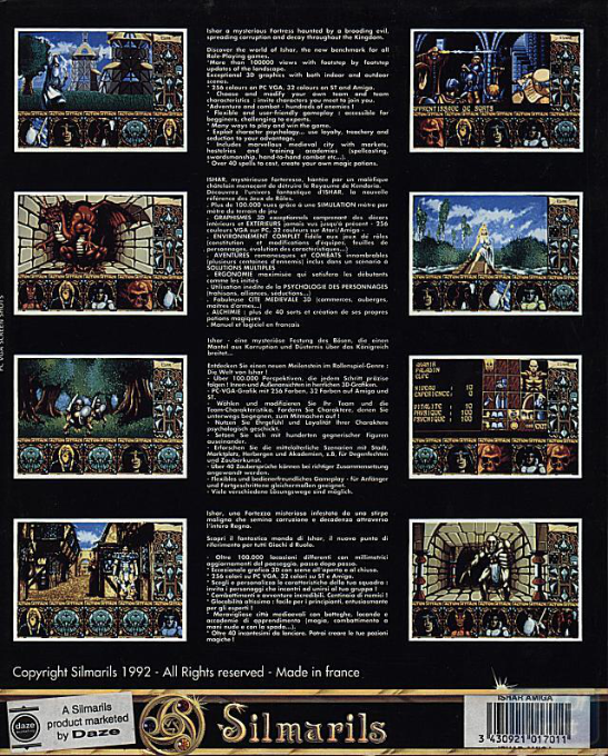 Ishar - Legend of the Fortress — box-2D-back (EU)