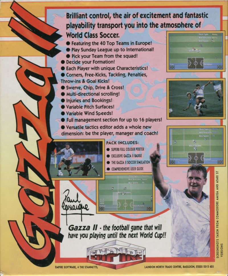 Gazza 2 — box-2D-back (UK)