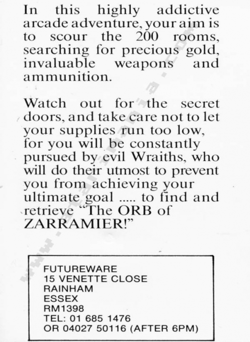 Orb of Zarramier — box-2D-back (EU)