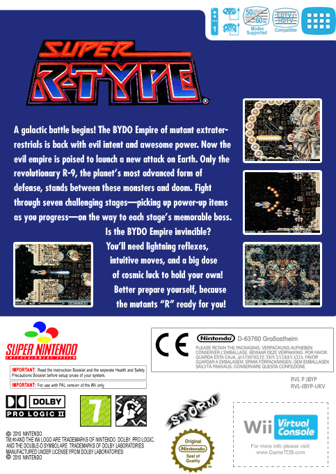 Super R-type — box-2D-back (EU)