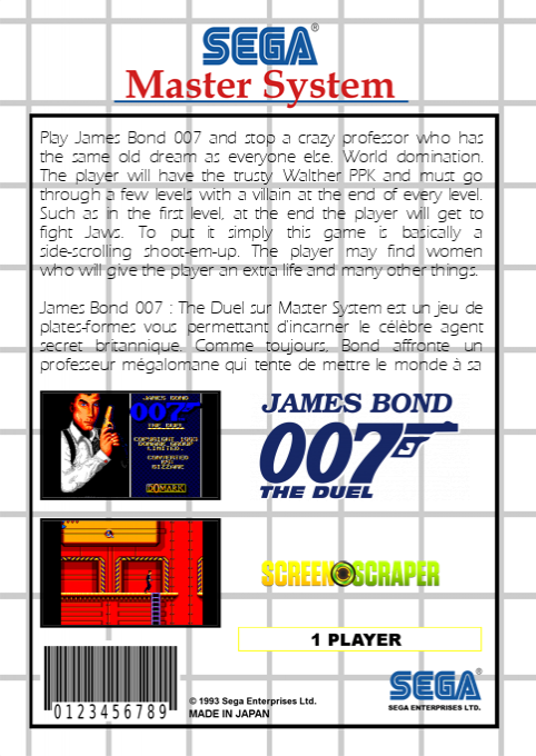 James Bond 007 - The Duel — box-2D-back (SS)