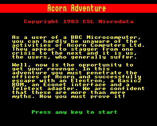 Acorn Adventure — sstitle (WOR)