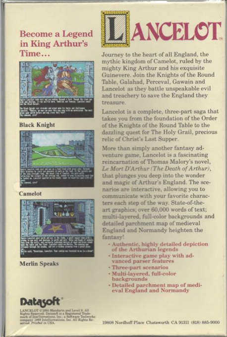 Lancelot — box-2D-back (US)