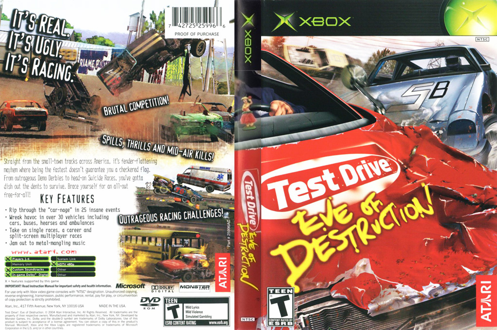 Test Drive - Eve Of Destruction — box-texture (US)