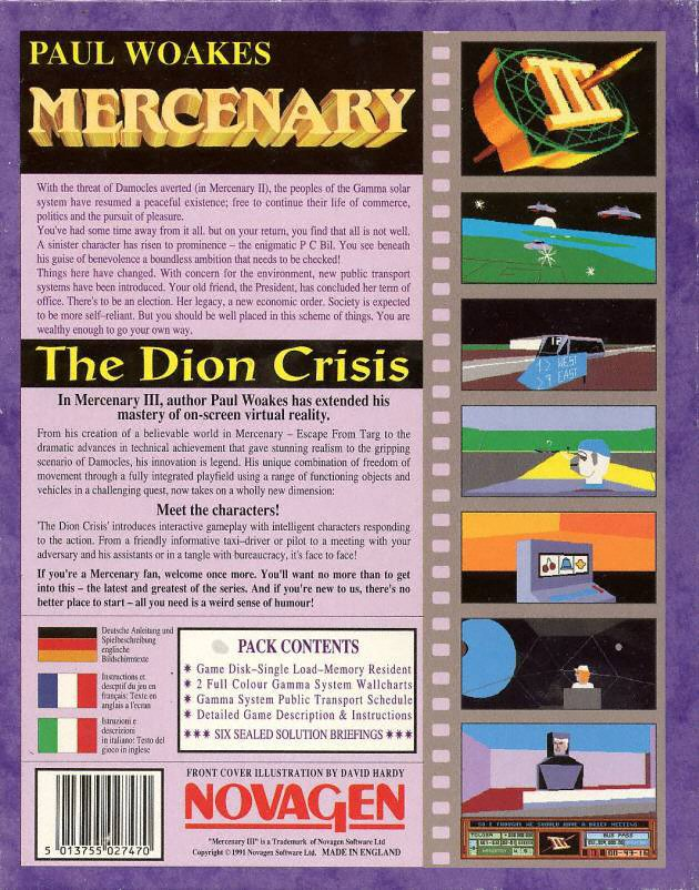 Mercenary III - The Dion Crisis — box-2D-back (WOR)