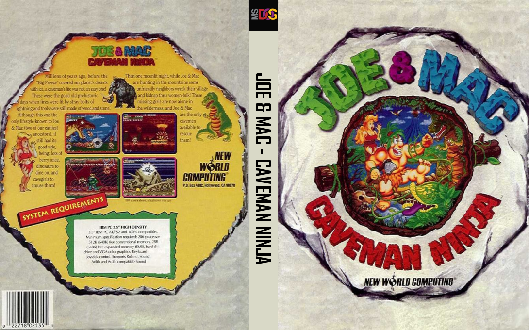 Joe And Mac - Caveman Ninja — box-texture (US)