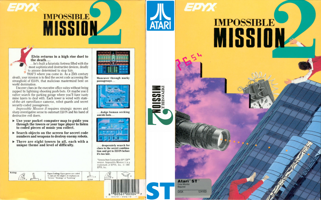 Impossible Mission 2 — box-texture (US)