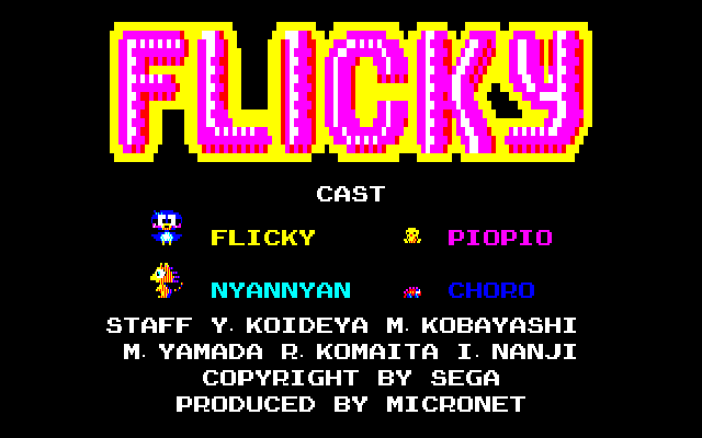 Flicky — sstitle (JP)