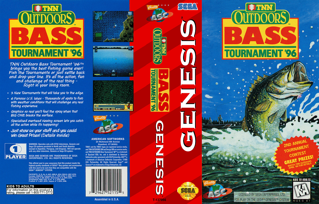 Tnn Outdoors - Bass Tournament '96 — box-texture (US)