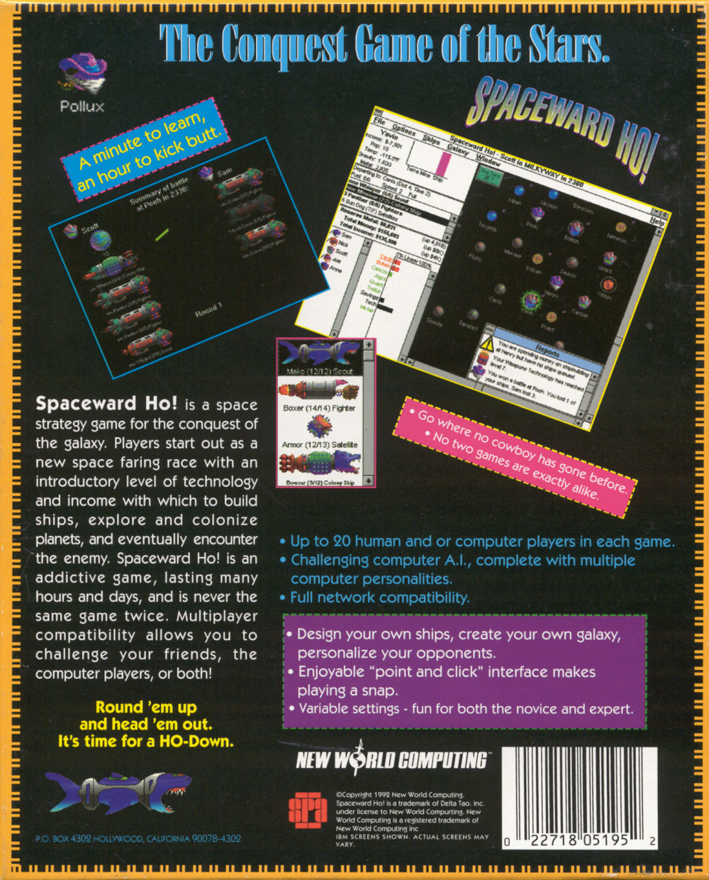 Spaceward Ho! — box-2D-back (WOR)