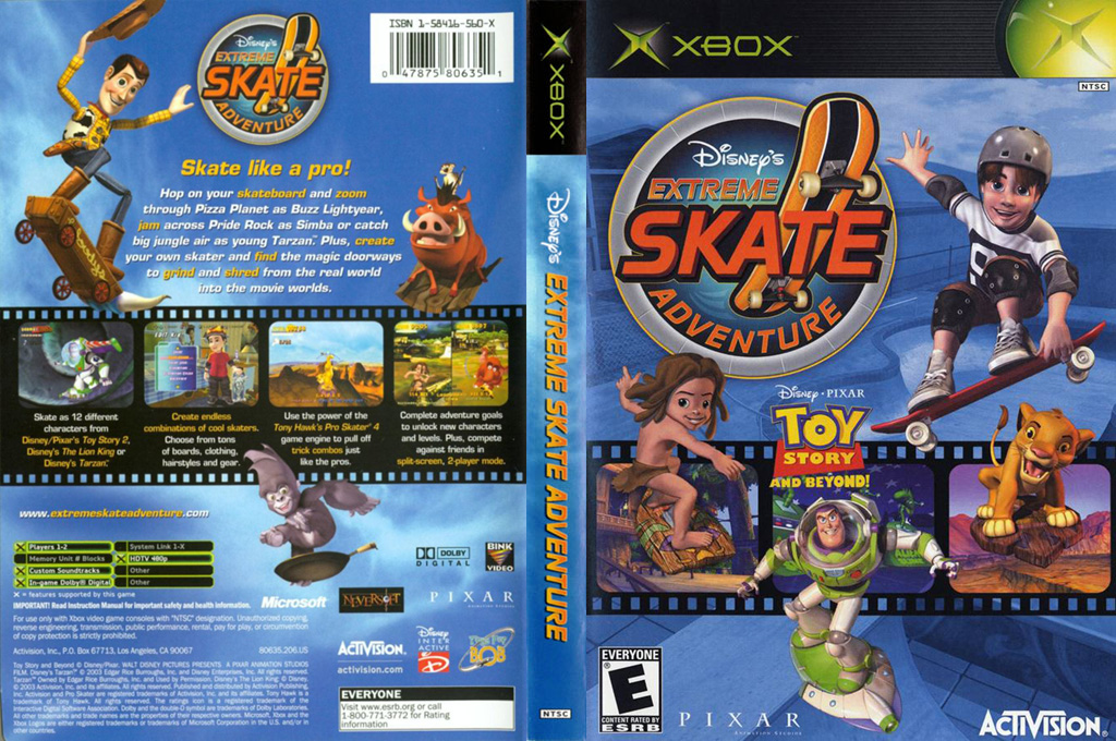 Disney's Extreme Skate Adventure — box-texture (US)