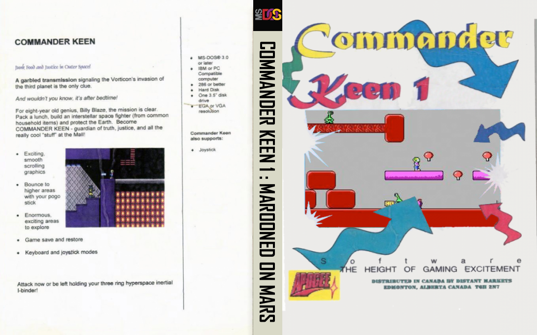 Commander Keen 1 - Marooned On Mars — box-texture (US)