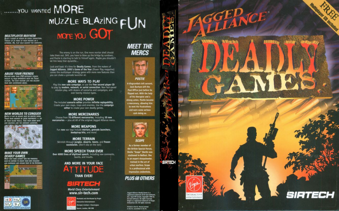 Jagged Alliance - Deadly Games — box-texture (EU)