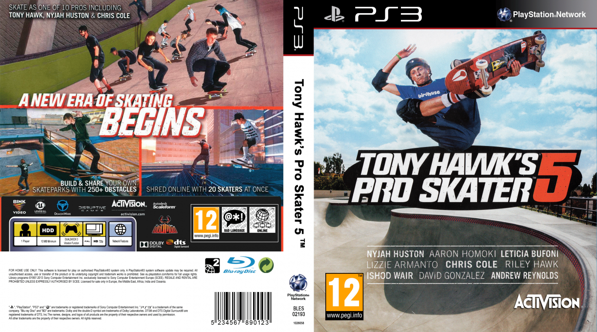 Tony Hawk's Pro Skater 5 — box-texture (EU)