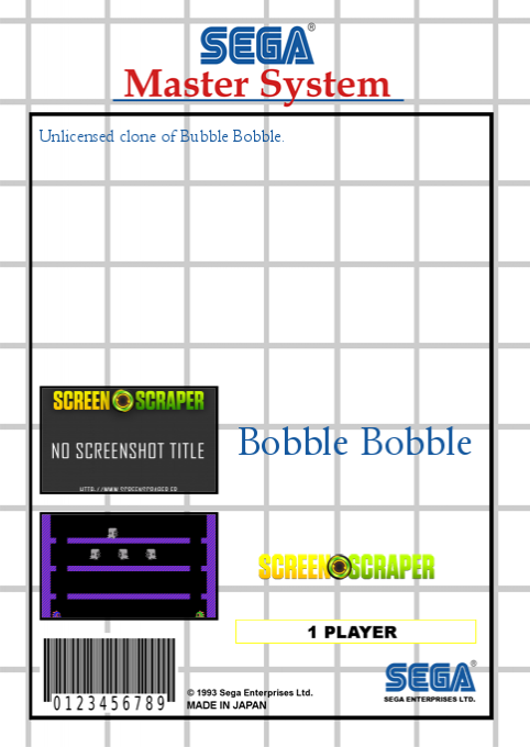 Bobble Bobble — box-2D-back (SS)