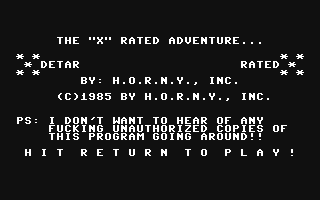 The X-Rated Adventure — sstitle (WOR)