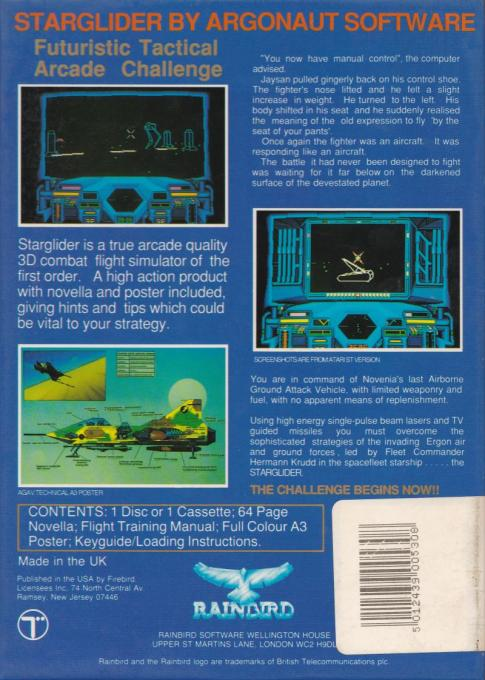 Starglider — box-2D-back (EU)