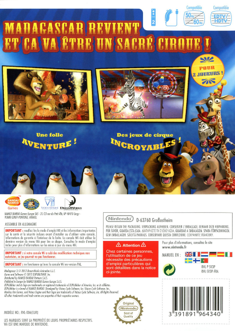 DreamWorks Madagascar 3 - The Video Game — box-2D-back (EU)