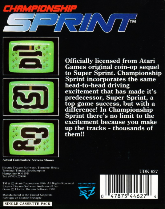Championship Sprint — box-2D-back (EU)