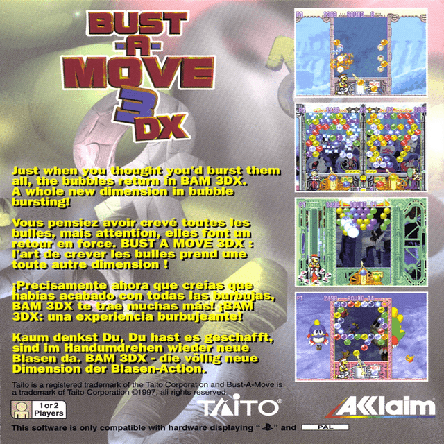 Bust-A-Move '99 — box-2D-back (EU)