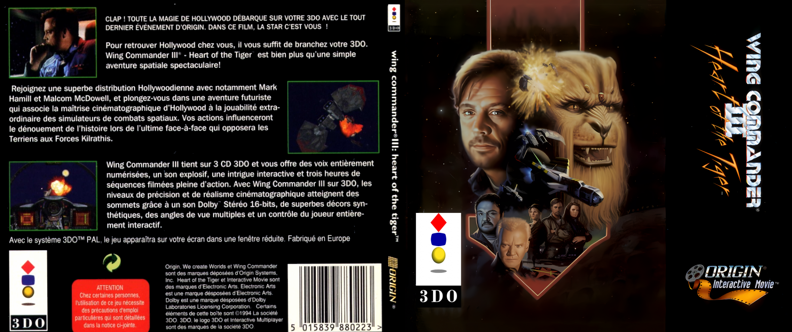Wing Commander 3 - Heart Of The Tiger — box-texture (FR)