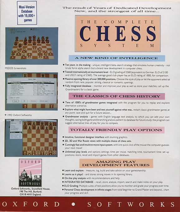 Complete Chess System, The — box-2D-back (EU)
