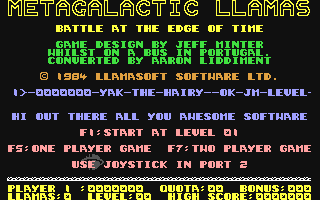Metagalactic Llamas : Battle at the Edge of Time — sstitle (WOR)