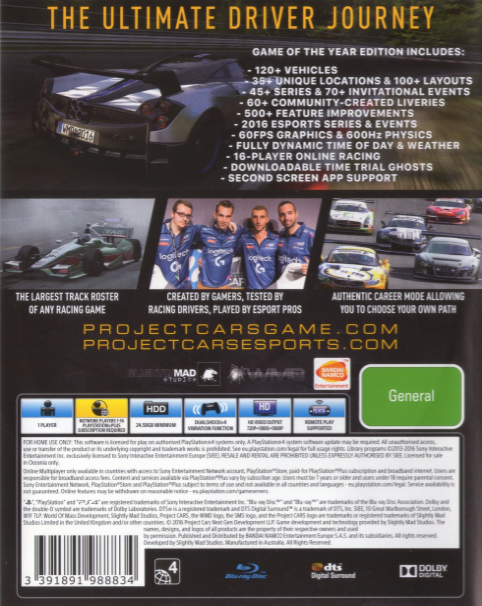 Project Cars - Game of the Year Edition — box-2D-back (AU)