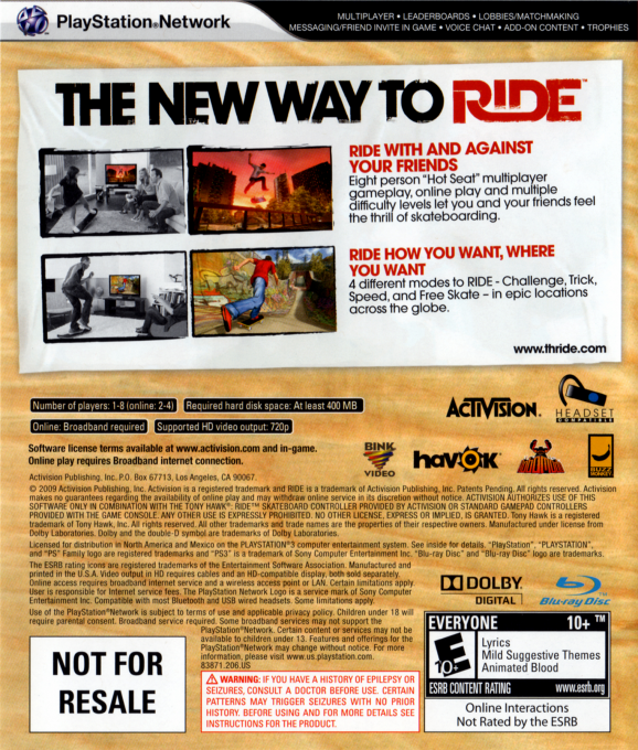 Tony Hawk - Ride — box-2D-back (US)