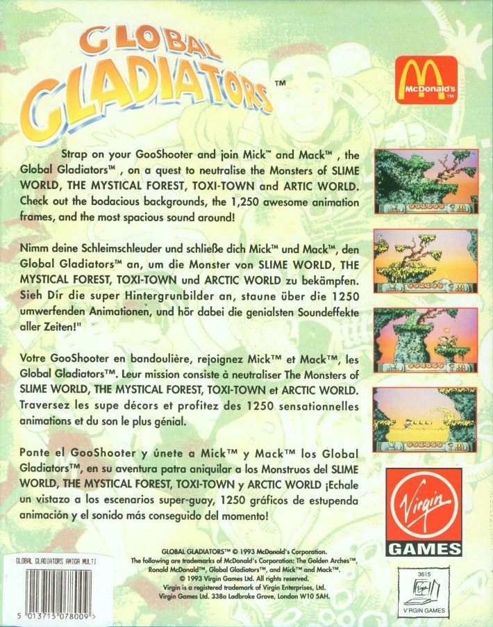 Global Gladiators — box-2D-back (WOR)
