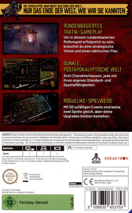 Days of Doom — box-2D-back (DE)