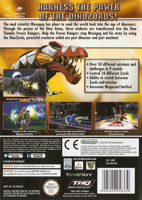 Power Rangers - Dino Tonnerre — box-2D-back (EU)