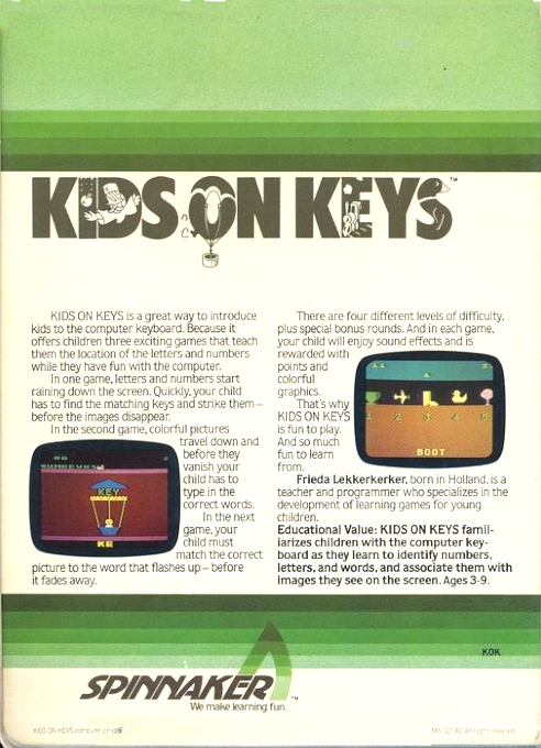 Kids on Keys — box-2D-back (US)