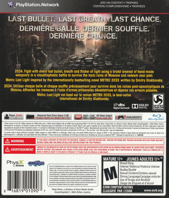 Metro - Last Light - Complete Edition — box-2D-back (CA)