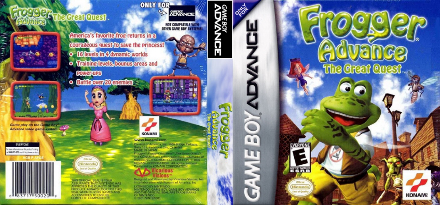 Frogger Advance - The Great Quest — box-texture (US)