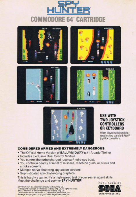 Spy Hunter — box-2D-back (US)