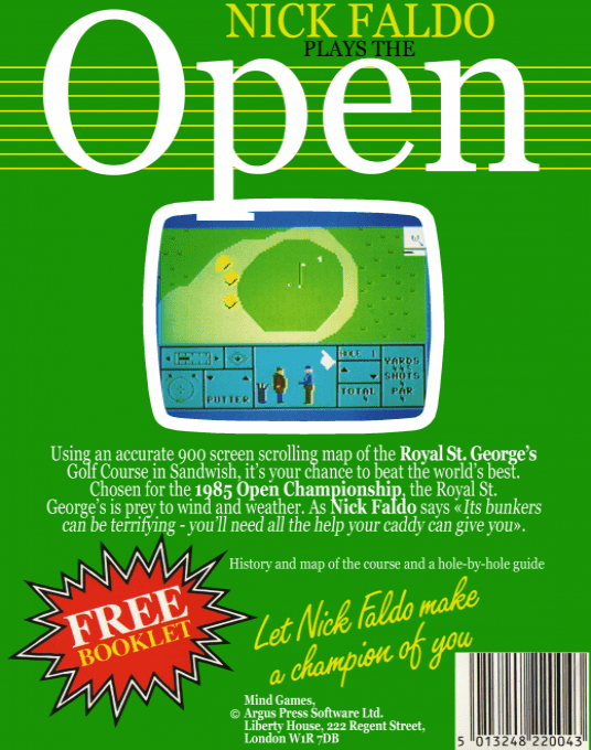 Nick Faldo Golf — box-2D-back (EU)