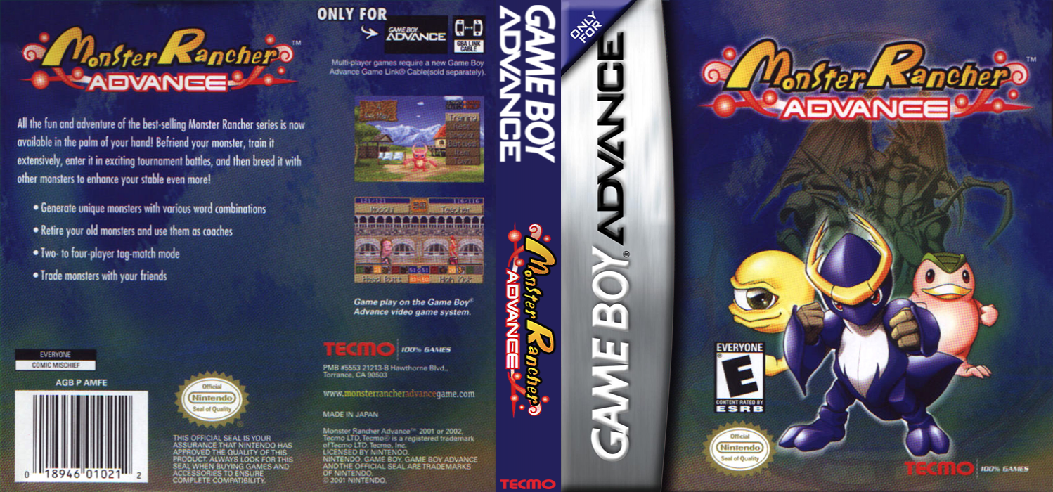 Monster Rancher Advance — box-texture (US)
