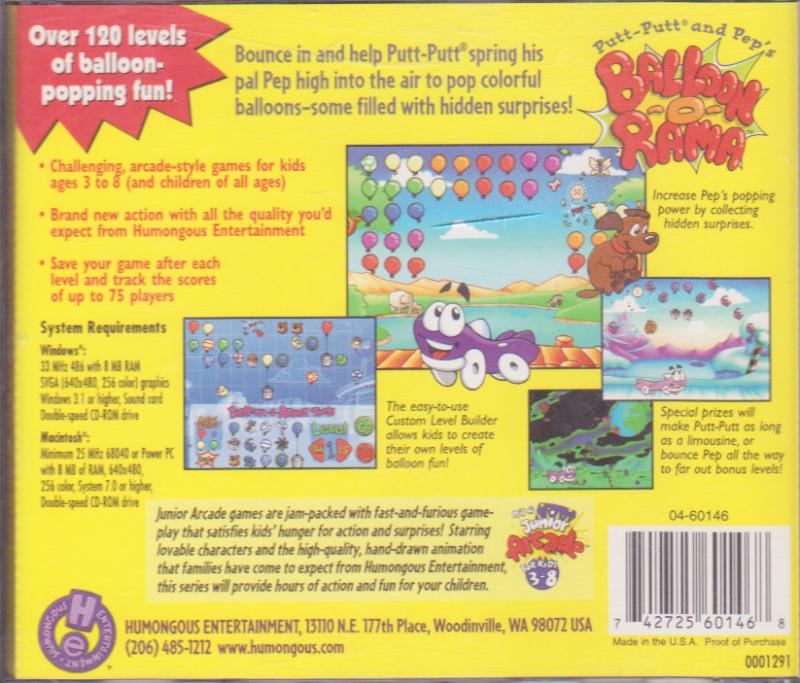 Putt-Putt and Pep's Balloon-o-Rama — box-2D-back (WOR)
