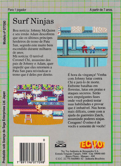 Surf Ninjas — box-2D-back (BR)