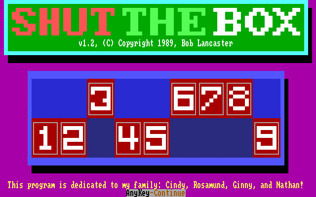MicroLink Shut the Box — sstitle (WOR)