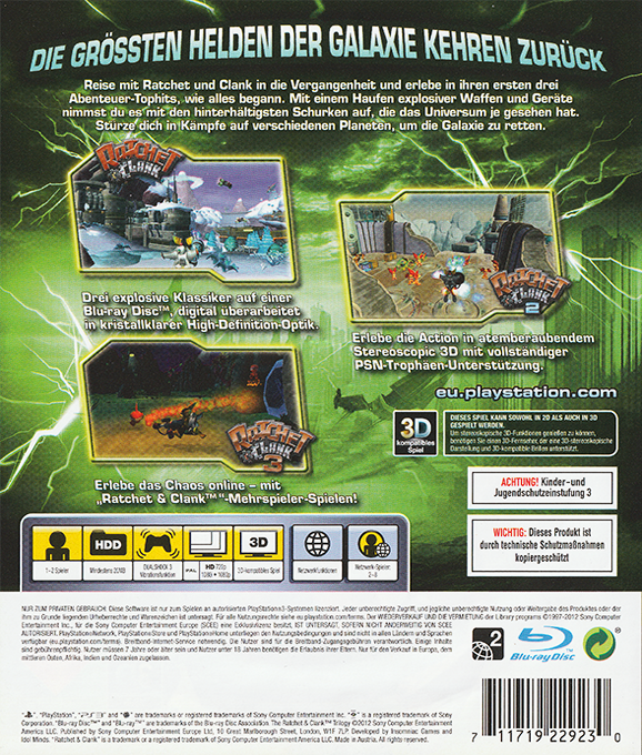 Ratchet & Clank Collection — box-2D-back (DE)