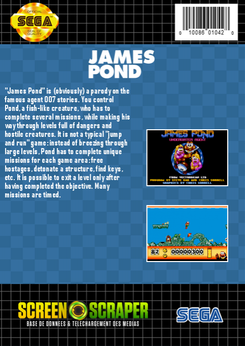 James Pond - Underwater Agent — box-2D-back (SS)