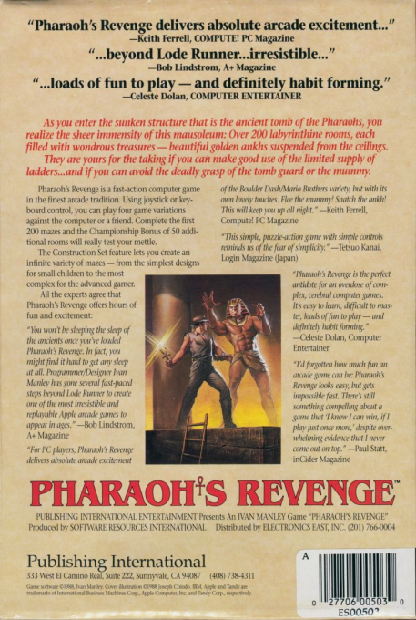Pharaoh's Revenge — box-2D-back (US)